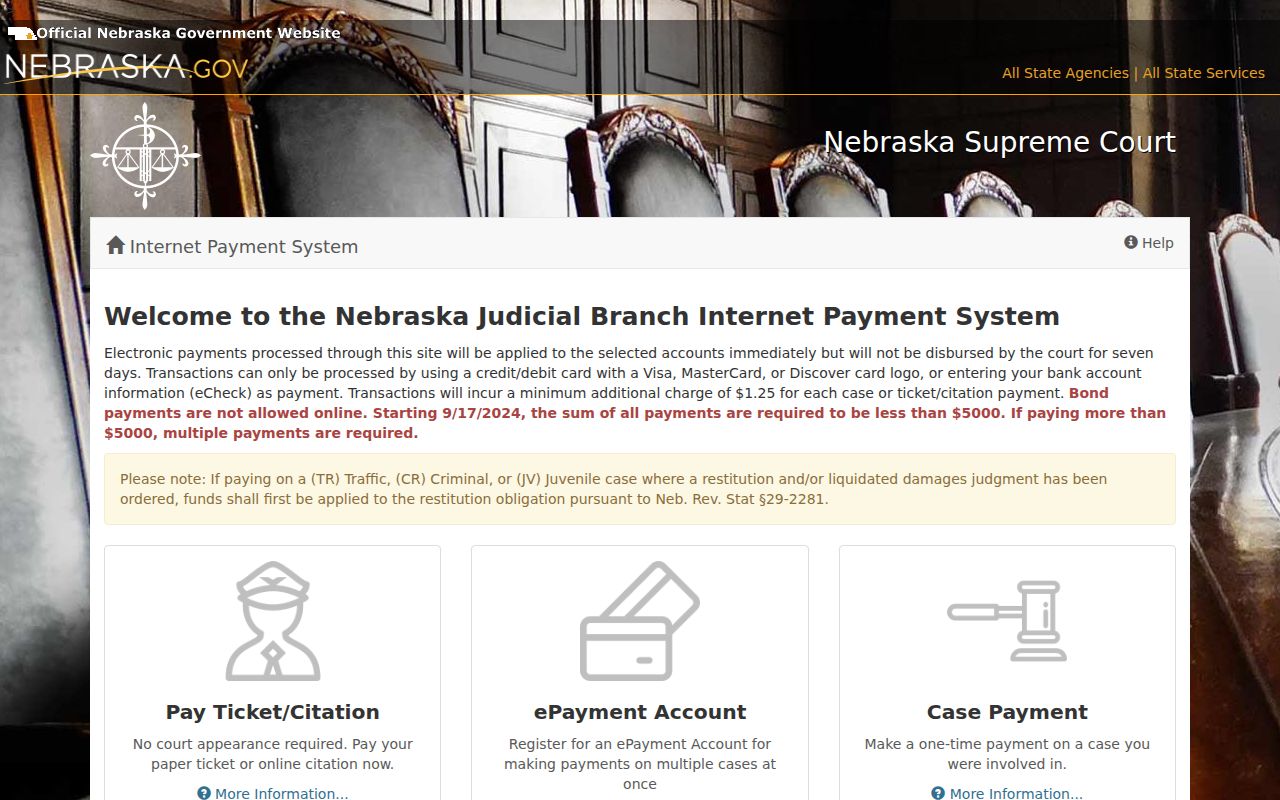 Platte County traffic warrant ticket and citation payment route