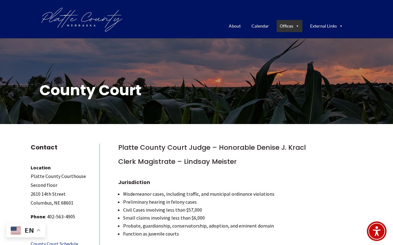 Platte County municipal warrant County Court contact
