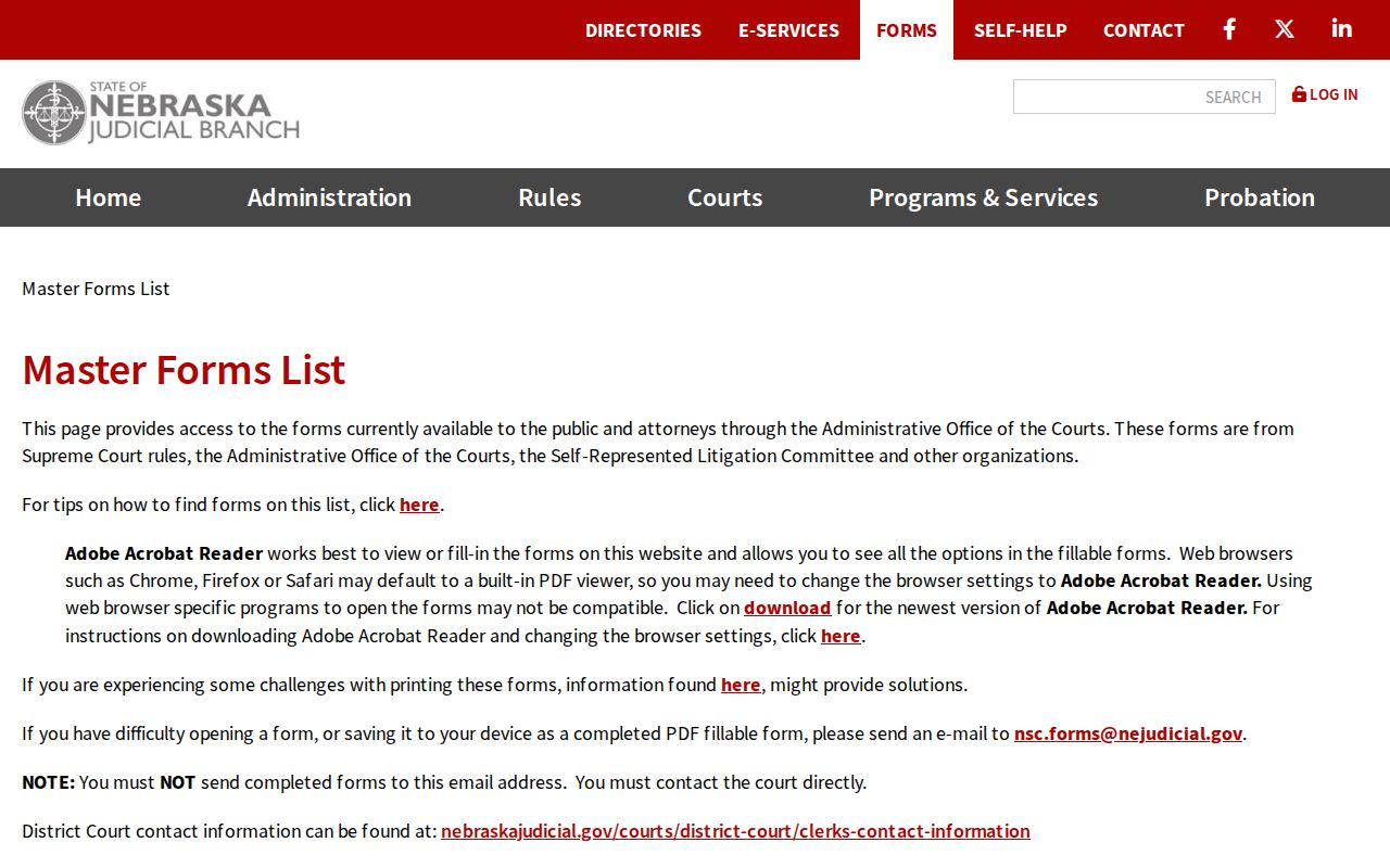 Platte County traffic warrant Nebraska court forms search