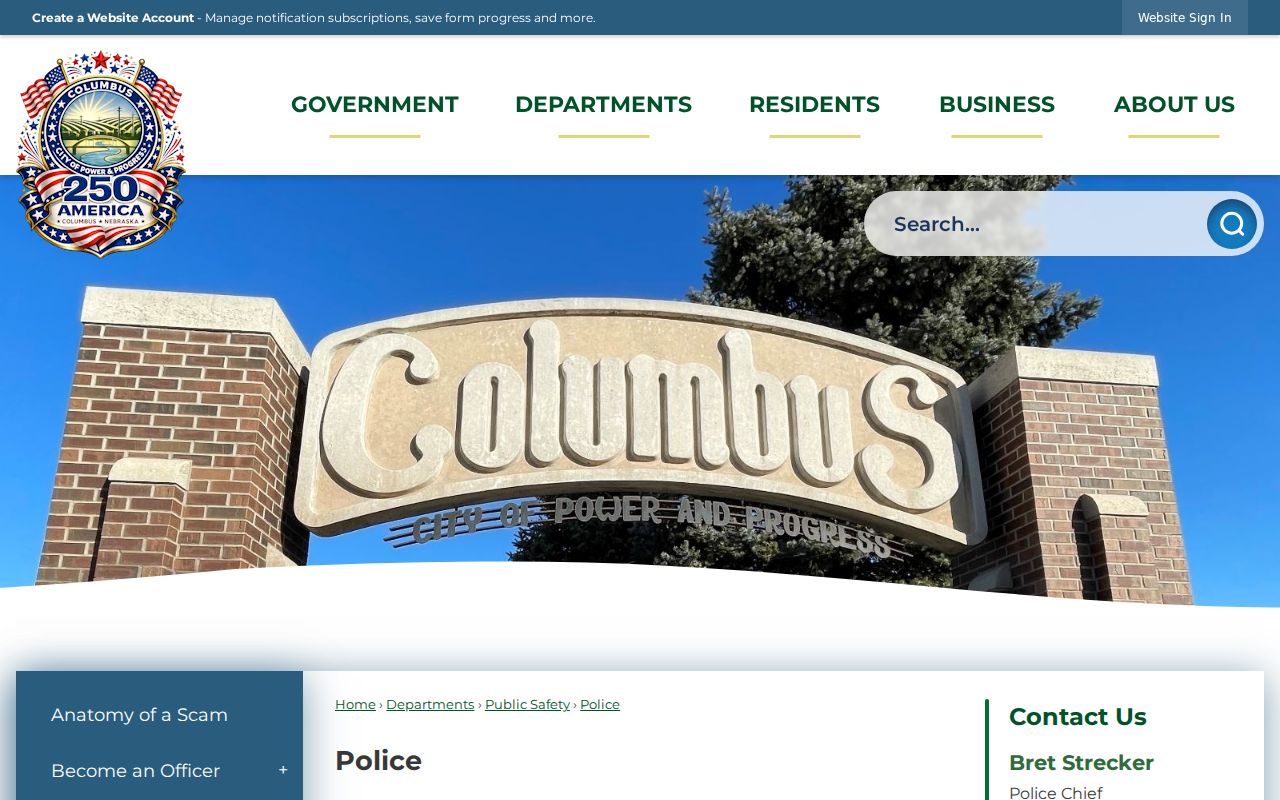 Columbus police contact for Columbus warrant records